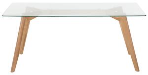 Modern Étkezőasztal Üveg Lappal 180 cm HUDSON