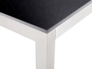 Kerti Asztal Fekete Polírozott Kőlappal 180 x 90 cm GROSSETO