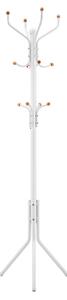 SONGMICS RCR19W álló fogas 182 cm fém krémfehér 12 akasztóval