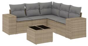 VidaXL Polyrattan Kerti Ülőgarnitúra - 6 részes - Bézs
