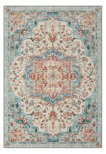 SONGMICS HOME Vintage Stílusú Szőnyeg Türkiz-Korall Mintázattal