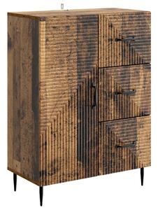 Széf fiókkal Antik Fa 66 x 34,5 x 89,5 cm Szerelt Fa