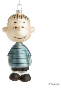 PEANUTS üveg karácsonyfadísz, Linus, 12 cm