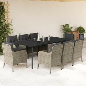 VidaXL Polyrattan Kerti Étkezőgarnitúra - 9 részes