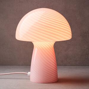 FUNGI TOWN üveg asztali lámpa, rózsaszín