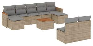 VidaXL Polyrattan Kerti Ülőgarnitúra - 10 részes