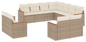 VidaXL Polyrattan Kerti Ülőgarnitúra - 11 részes - Bézs