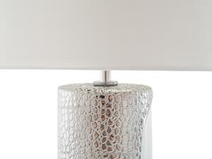 Fehér és ezüst porcelán asztali lámpa 52 cm AIKEN