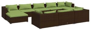 VidaXL Polyrattan Kerti Ülőgarnitúra - 10 részes