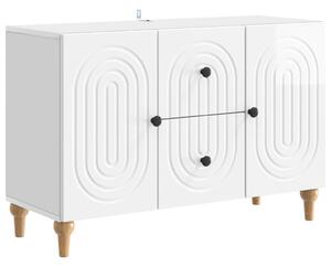 TV szekrény Magasfényű Fehér 89 x 34,5 x 60 cm Szerelt Fa