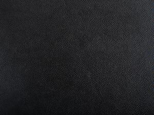 Fekete bőr ottomán 80 x 35 cm LUNGO