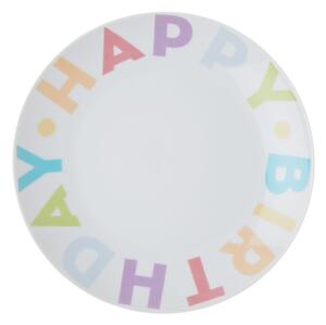 HAPPY BIRTHDAY kistányér Ø20cm, pasztell