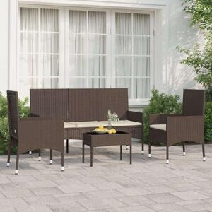 VidaXL Polyrattan Kerti Ülőgarnitúra - 4 részes