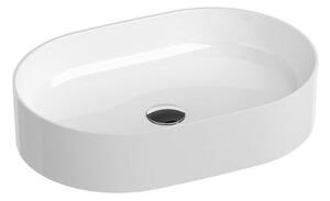 Ravak Ceramic Slim 55x37 cm-es pultra ültethető mosdó, csaptelepnyílás és túlfolyó nélkül XJX01155001