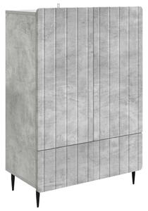 Széf fiókkal Betonszürke 66 x 34,5 x 97 cm Szerelt Fa