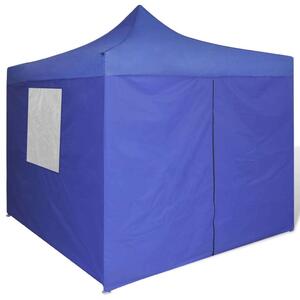 Vidaxl összecsukható pavilon 4 fallal 3 x 3 m, kék