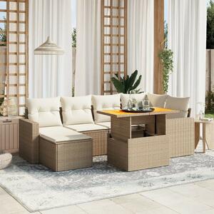VidaXL Polyrattan Kerti Ülőgarnitúra - 11 részes - Bézs