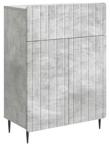 Széf fiókkal Betonszürke 66 x 34,5 x 92 cm Szerelt Fa