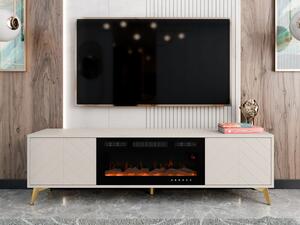TV-állvány Comfivo Citrus II, Közepes sűrűségű farostlemez, Laminált forgácslap, 53x184x40cm, Bézs