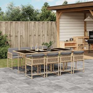 VidaXL Polyrattan Kerti Étkezőgarnitúra - 9 részes