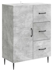 Széf fiókkal Betonszürke 66 x 34,5 x 89,5 cm Szerelt Fa