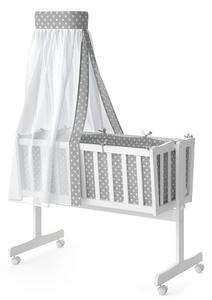 Vitalispa babaágy, 100 cm, fehér-szürke