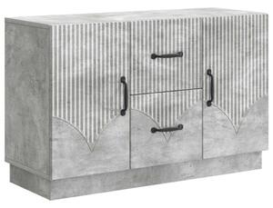 Széf fiókkal Betonszürke 89 x 34,5 x 57 cm Szerelt Fa