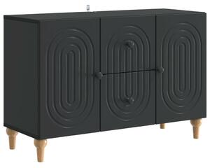 TV szekrény fiókkal Fekete 89 x 34,5 x 60 cm Szerelt Fa