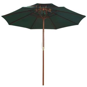 VidaXL Dupla Napernyő - Zöld - 270x270 cm