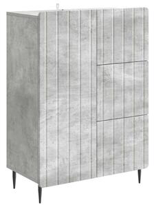 Széf fiókkal Betonszürke 66 x 34,5 x 91,5 cm Szerelt Fa