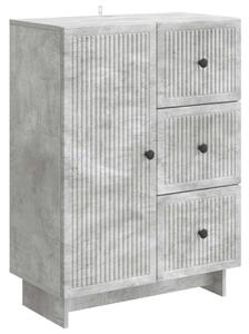 Széf fiókkal Betonszürke 66 x 34,5 x 90 cm Szerelt Fa