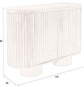 Sötétbarna mangófa szekrény 110x80x40 cm Kenji – Dutchbone