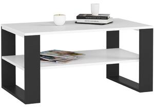 AKORD Alex Dohányzóasztal Laminált Fehér-Fekete Modern