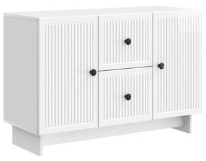 Széf fiókkal Magasfényű Fehér 89 x 34,5 x 60 cm Szerelt Fa