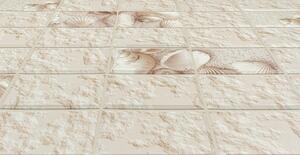 3D PVC falpanel Fehér kagyló mintás