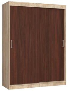 AKORD CLP MONO Tolóajtós szekrény sonoma tölgy/wenge 150 cm