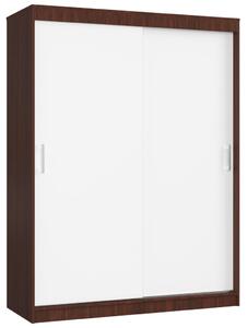 AKORD CLP MONO Tolóajtós Szekrény Wenge-Fehér 150cm