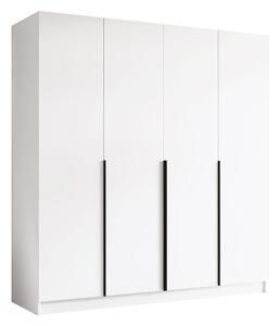 Gardróbszekrény Closico Navor I, Laminált forgácslap, 215x200x58cm, Fehér, Fekete