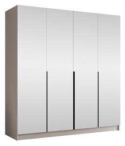 Gardróbszekrény Closico Navor III, Laminált forgácslap, 215x200x58cm, Kasmír, Fekete