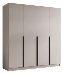 Gardróbszekrény Closico Navor I, Laminált forgácslap, 215x200x58cm, Fekete, Kasmír