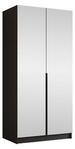 Gardróbszekrény Closico Staton III, Laminált forgácslap, 215x100x58cm, Fekete