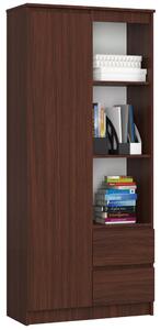 AKORD CLP R11 Irodai Könyvespolc Wenge Laminált 2 Fiókos