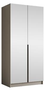 Gardróbszekrény Closico Staton III, Laminált forgácslap, 215x100x58cm, Fekete, Kasmír
