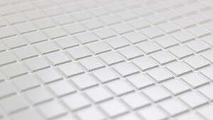3D PVC falpanel Fényes fehér mozaik 2x2 cm mintás