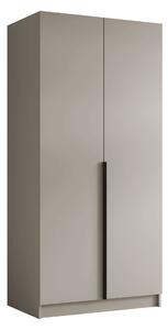 Gardróbszekrény Closico Staton I, Laminált forgácslap, 215x100x58cm, Fekete, Kasmír