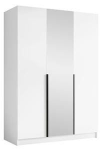 Gardróbszekrény Closico Decoron II, Laminált forgácslap, 215x150x58cm, Fehér, Fekete