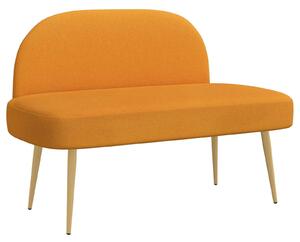 VidaXL Kárpitozott pad háttámlával Sötétsárga 110 x 60 x 76 cm