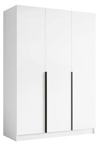 Gardróbszekrény Closico Decoron I, Laminált forgácslap, 215x150x58cm, Fehér, Fekete