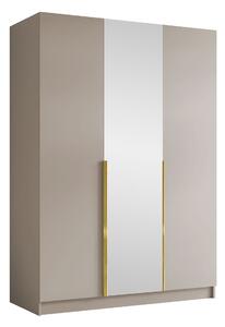 Gardróbszekrény Closico Decoron II, Laminált forgácslap, 215x150x58cm, Aranysárga, Kasmír