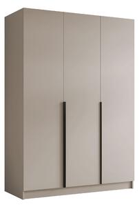 Gardróbszekrény Closico Decoron I, Laminált forgácslap, 215x150x58cm, Fekete, Kasmír